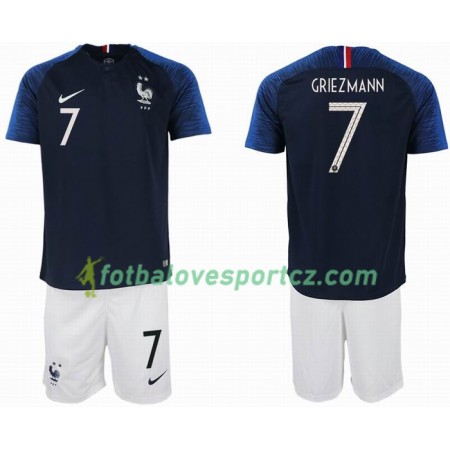 Francie GRIEZMANN 7 2 star Domácí MS 2018 - Dětské Fotbalové Dresy (S/S)
